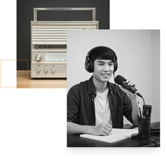 Student broadcasting at Kalasalingam Radio